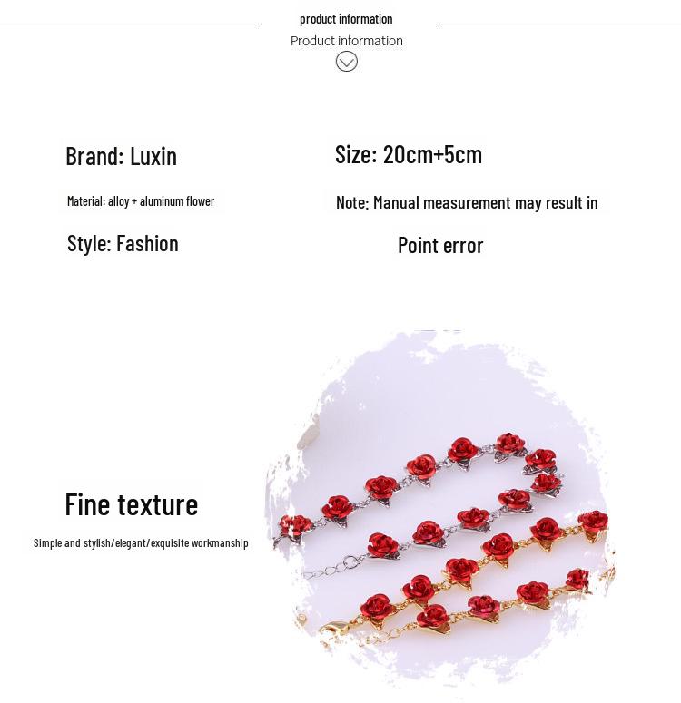 Rose Gold-Plated Women's Bracelet - European & American Simple Korean Design