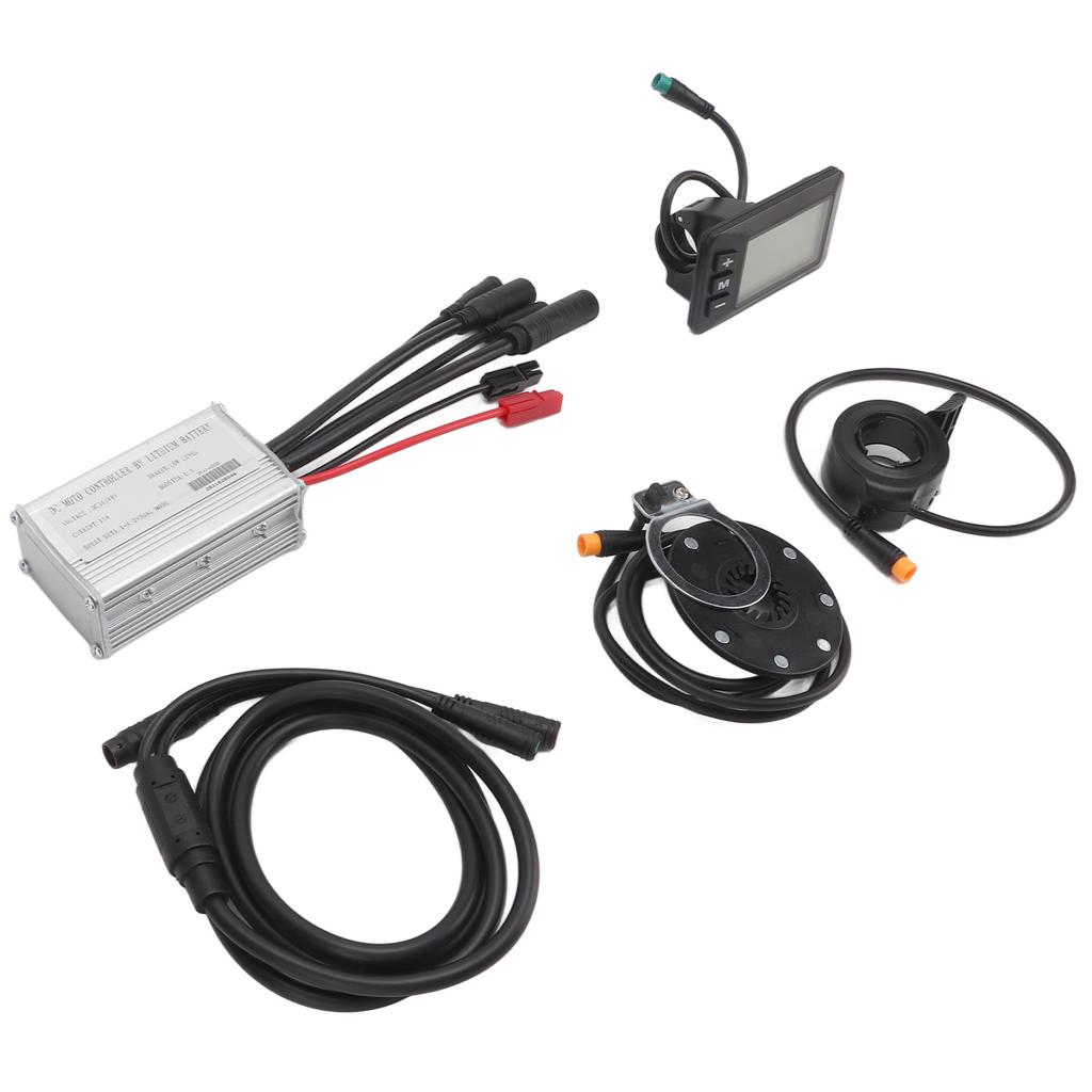 Electric Bike Motor Controller 15A Common Speed Controller 36V 48V with GD01 Panel 1 to 2 Cable Fully Waterproof Kit