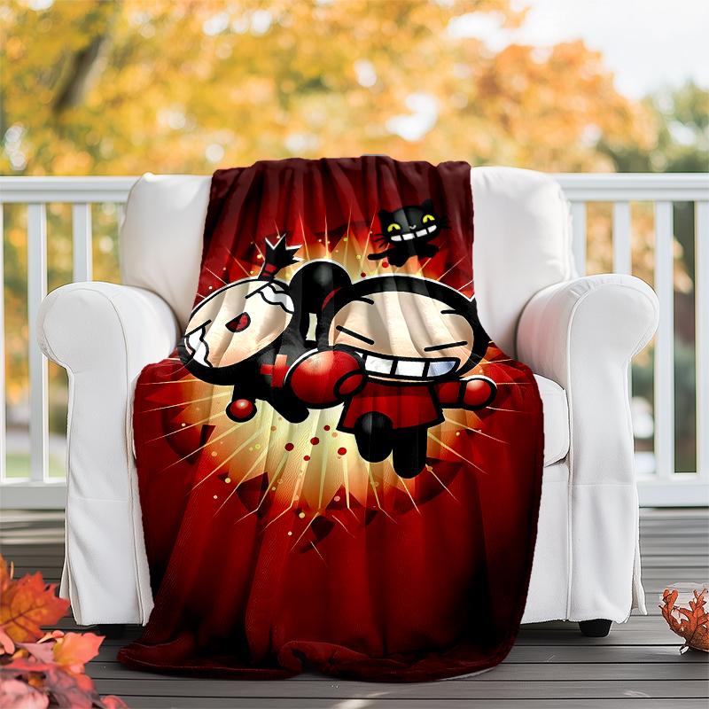 Pucca Theme Printed Blanket - Perfect for Couch, Bed, Travel & Outdoor Use | Machine Washable, Cozy & Durable.