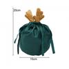 3D Antler Decoration Christmas Candy Bags Santa Present Bags Velvet Deer Bags