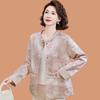 2025 New Chinese Style Mom's Autumn Suit Jacket for Middle-Aged and Elderly - Stylish Spring and Autumn Top