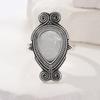 Vintage CopperColor Water Droplet Inlaid Imitation Moonstone Women's Ring Geometry Daily Wear Party Jewelry