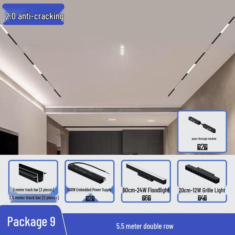 Shatterproof Magnetic Spotlight 2.0: Dual-Sided Energy-Efficient Aluminum Track Light for Living Rooms