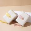 Solid Color Women's Wallet Short PU Purse Simple Lady Wallet  Card Holder