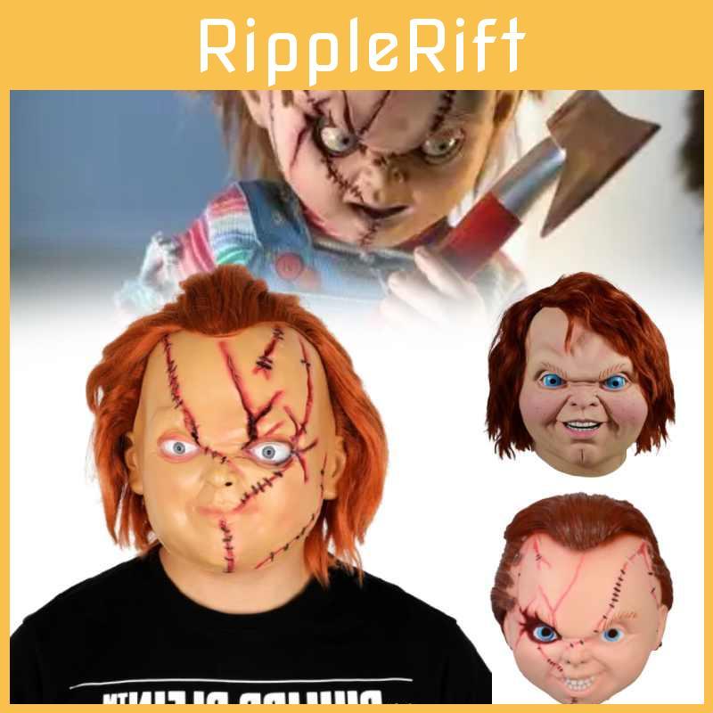 Childs Play Halloween Latex Mask With Blood Effect For Horror Party Cosplay