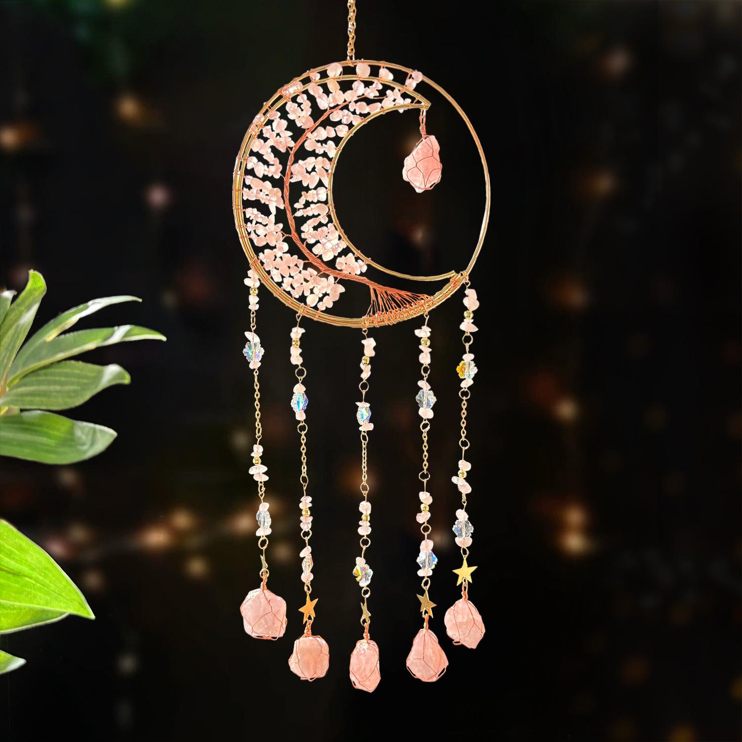 

Украшение для дома Ловушки солнца Натуральный камень Розовые кристаллы Поделки Кристаллы Пуцзян Креативный подарок Премиальный подарок Подарок для девочек