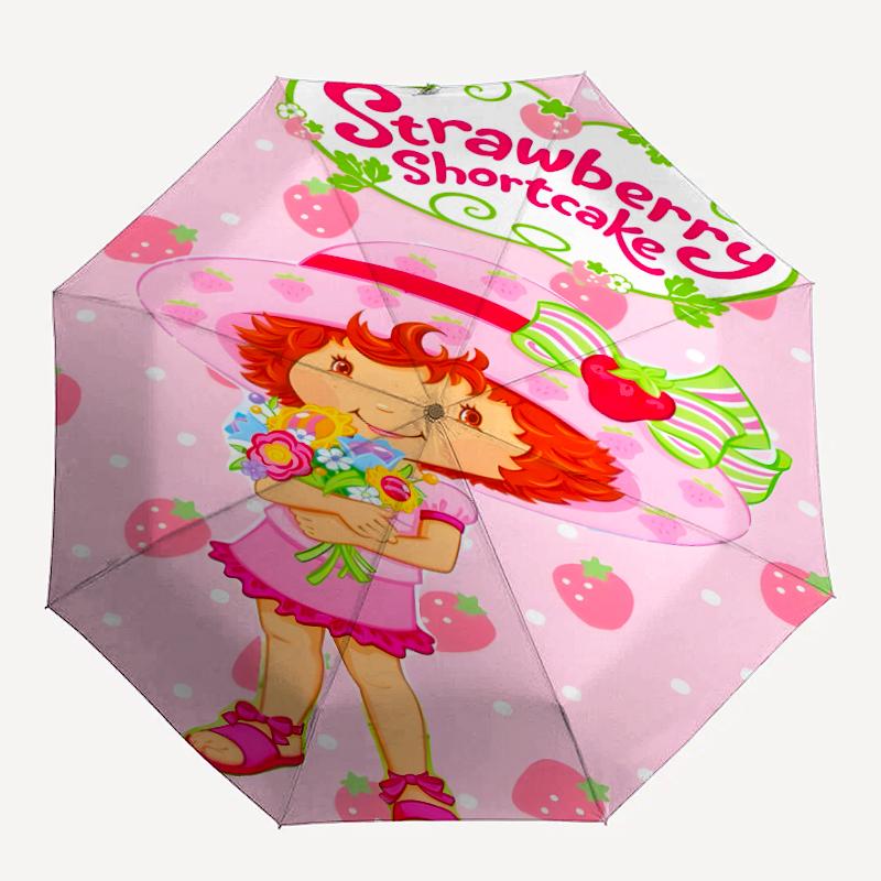 1pc Strawberry Princess2 Umbrella, Sun Protection, And UV Shielding. It Has Eight Sturdy Ribs for Outdoor Use And Perfect Gift
