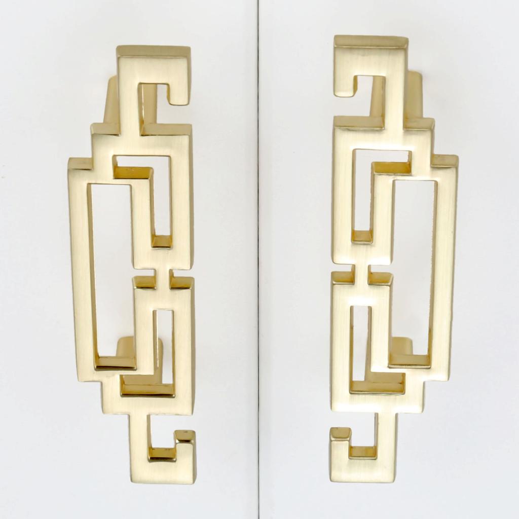 DRELD Gold/Black Dresser Pulls Drawer Furniture Handle Knob Kitchen Cabinet Pulls Door Handles Knobs Cupboard Handle 64/96/128MM