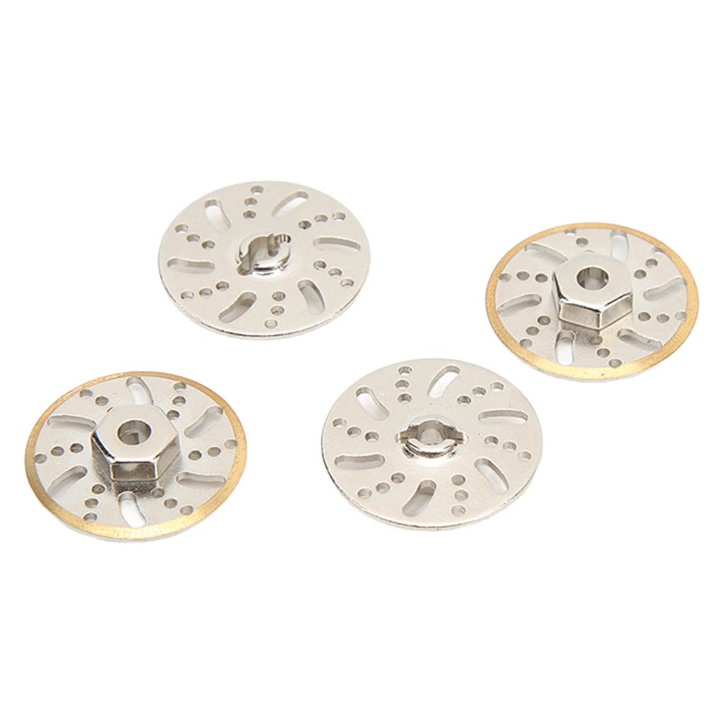 4pcs RC Counter Weight Brake Disc Brass Wheel Weights Hex Adapter for Axial SCX24 Gladiator C10