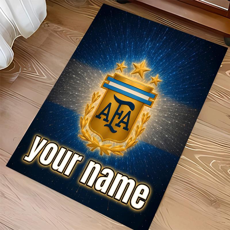 Custom personalization Argentine Football Association Print Area Rug - Soft, Washable Non-Slip Indoor Mat,Living Room,Home&Office Decorative Rug