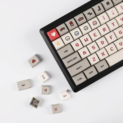 YMDK 146 Tangenter Gameboy Dye Sub ZDA PBT Keycaps för MX Tangentbord 104 87 61 Melody 96 KBD75 ID80 GK64 68 (Endast keycaps) (Gameboy) Liknar XDA.