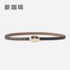 Leather Women'S Fine Belt Cowhide Retro Women'S Simple Hong Kong Style Premium Black Women'S Belt