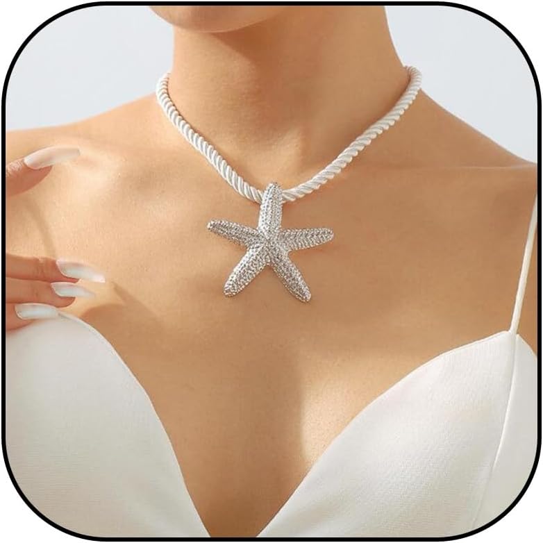 Choice of All Shell Necklace for Women Ocean Jewelry Seashell Starfish Beaded Choker Necklaces Beach Vacation Essentials Holiday Jewelry Fashion
