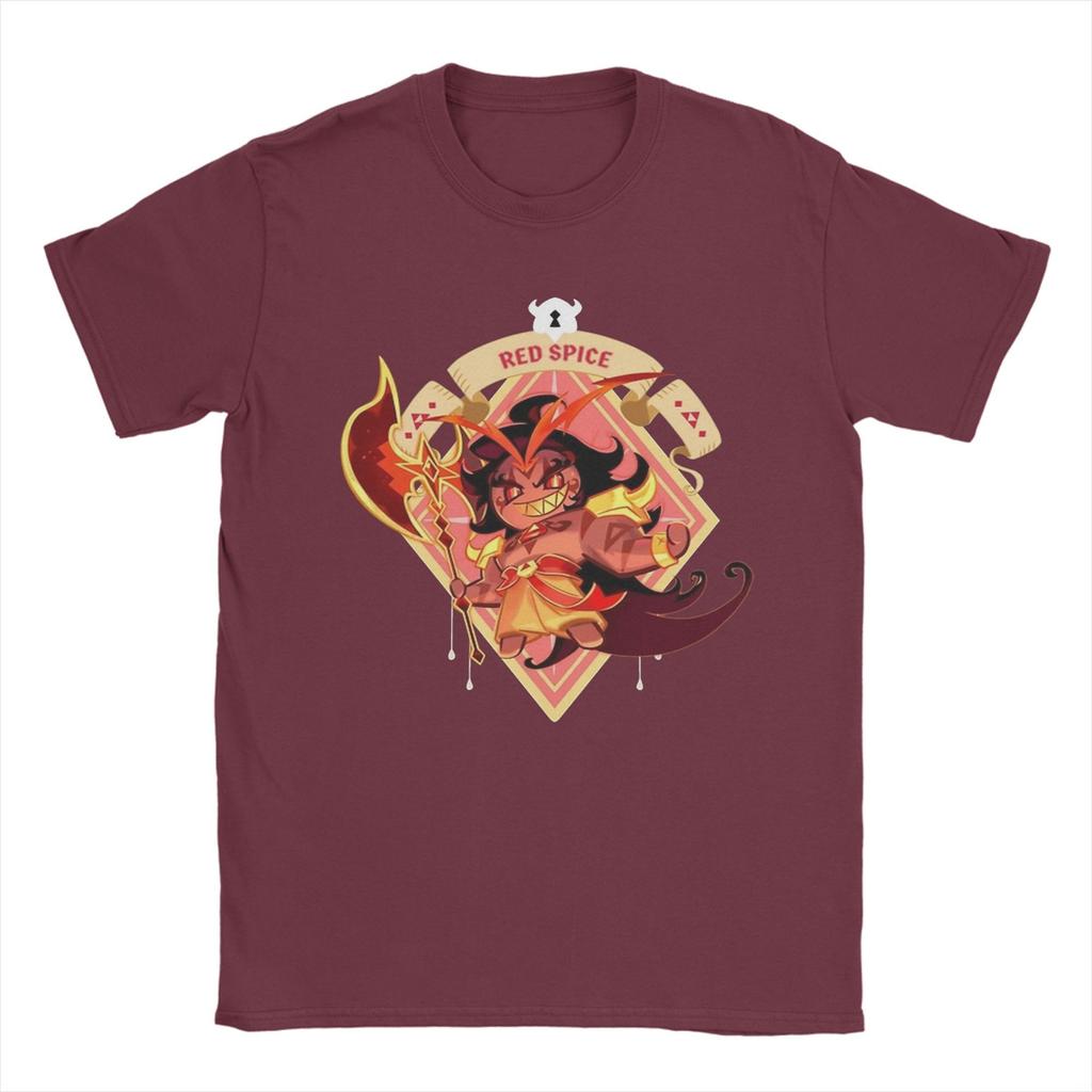 Vintage Burning Spice Tshirts Men's Cotton Short Sleeve Cookie Run Kingdom Round Neck Summer Top Tee