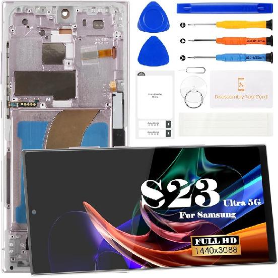 

TFT for Samsung S23 Ultra LCD Digitizer Replacement for Samsung Galaxy S23 Ultra 5g Display Screen Replacement for Samsung SM-S918 Touch Screen лавандовий