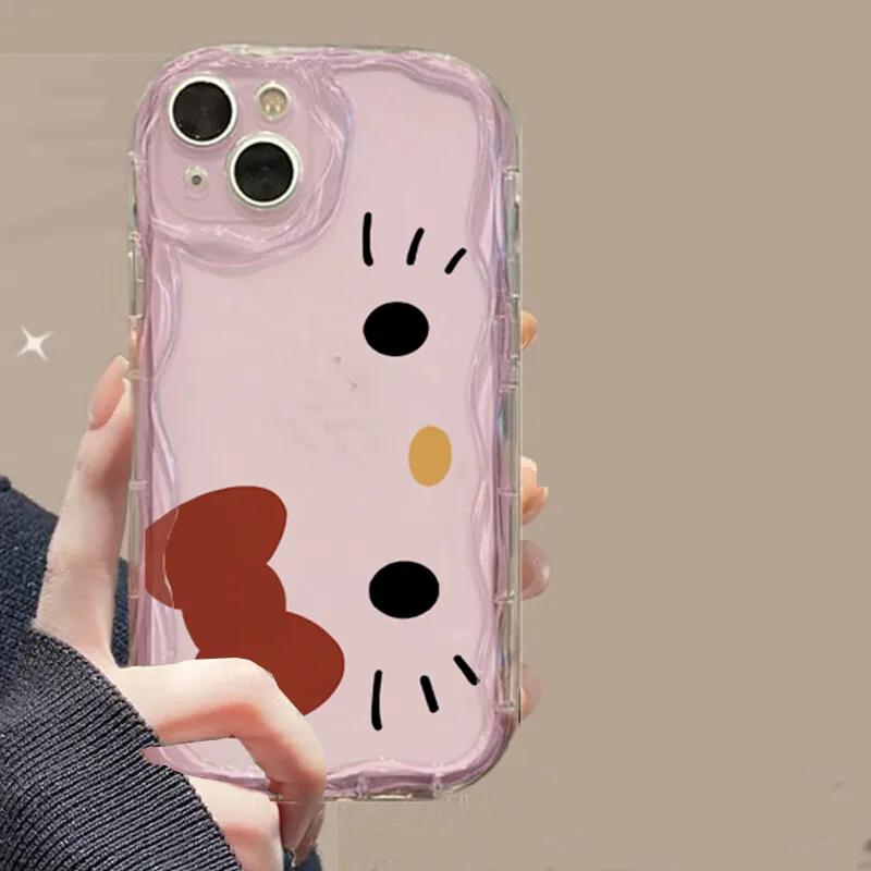3D Bowknot Hello Kitty Phone Case For Iphone 17 Air 16 Pro Max 15 14 13 12 11 Pro Max 16e Plus12 13 mini 16+ Casing Cute Soft