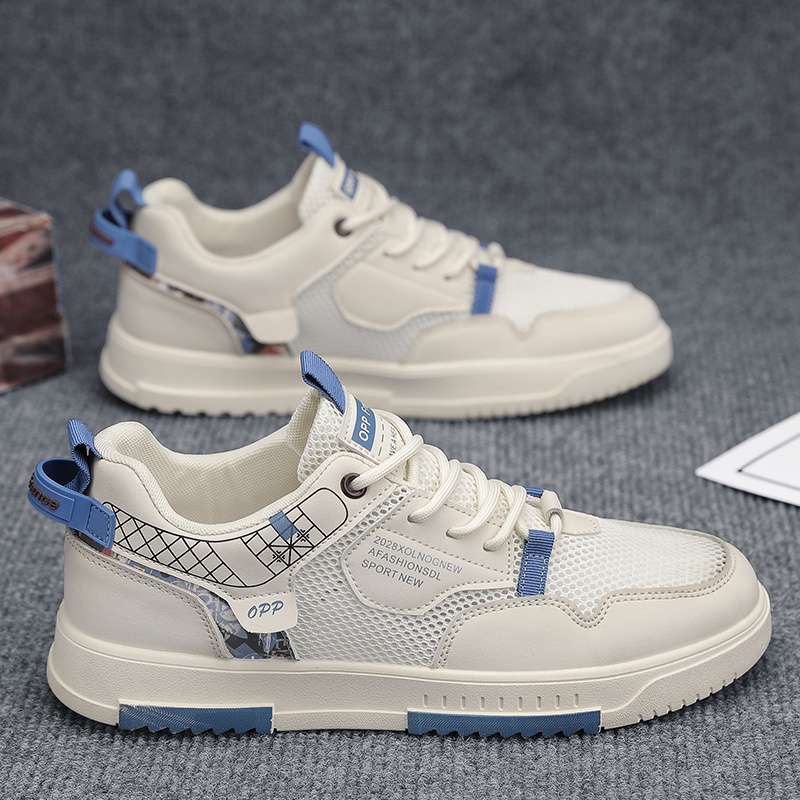 Summer men's shoes thin hollow mesh mesh shoes sports casual little white shoes deodorant board shoes men's lightweight soft-soled trendy shoes