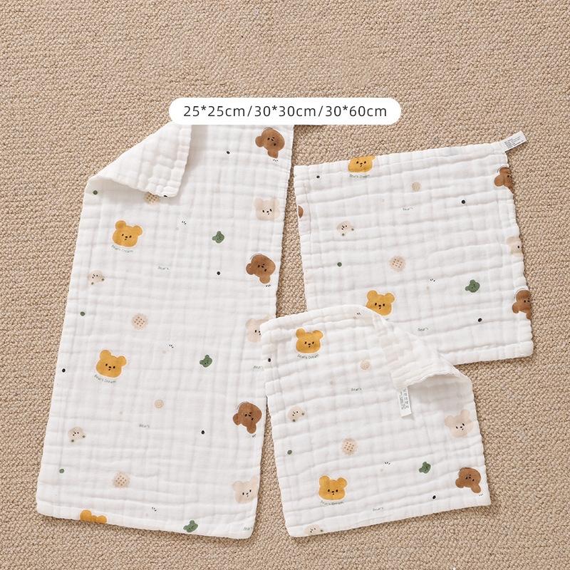 Baby Cotton Muslin Towel Bib Newborn Ultra-Soft Cotton Square Towel Baby-Specific Face Wash Towel Gauze Towel for Children