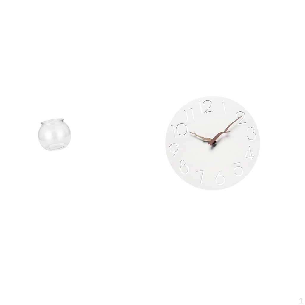 Transparent Small Fish Tank for Round Ornament Aquarium Bowl Vase Table Office Wall
