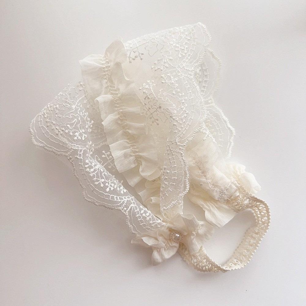 Hair Accessory Hollow Headband Elastic Lace Flowers Headwear White Cute Head Hoop Princess Girl