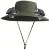 Solar Powered Fan Sun Hat For Outdoor Hiking Camping Mountain Climbing