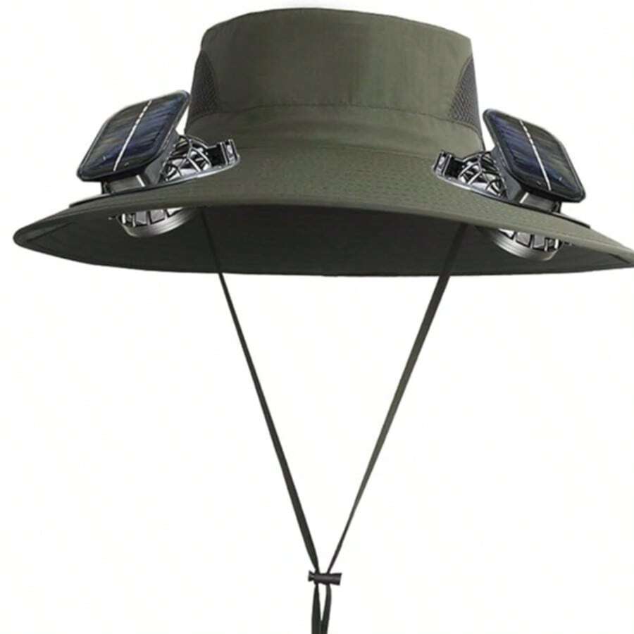 Solar Powered Fan Sun Hat For Outdoor Hiking Camping Mountain Climbing