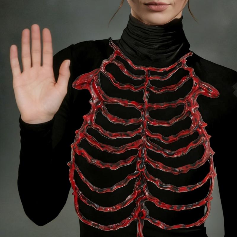 Scheletro di Plastica Realistico Costume Accessori Per Feste di Halloween e Spettacoli Teatrali Con Design Dettagliato
