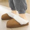 Moda Inverno Leggere Tinta Unita Antiscivolo Resistenti all'Usura Velluto Calde Pantofole Casual Mezzo Supporto Cotone Pantofole 36-43