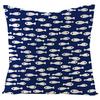 New Blue Geometric Linen Pillowcase Home Sofa Pillowcase