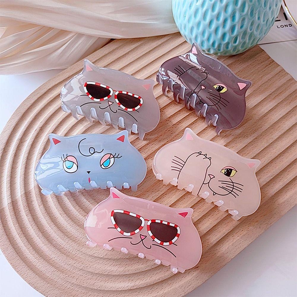 

For Girls Large Hairgrip New Headwear Women Shark Clip Korean Hair Clips Cat Hair Claws Acrylic