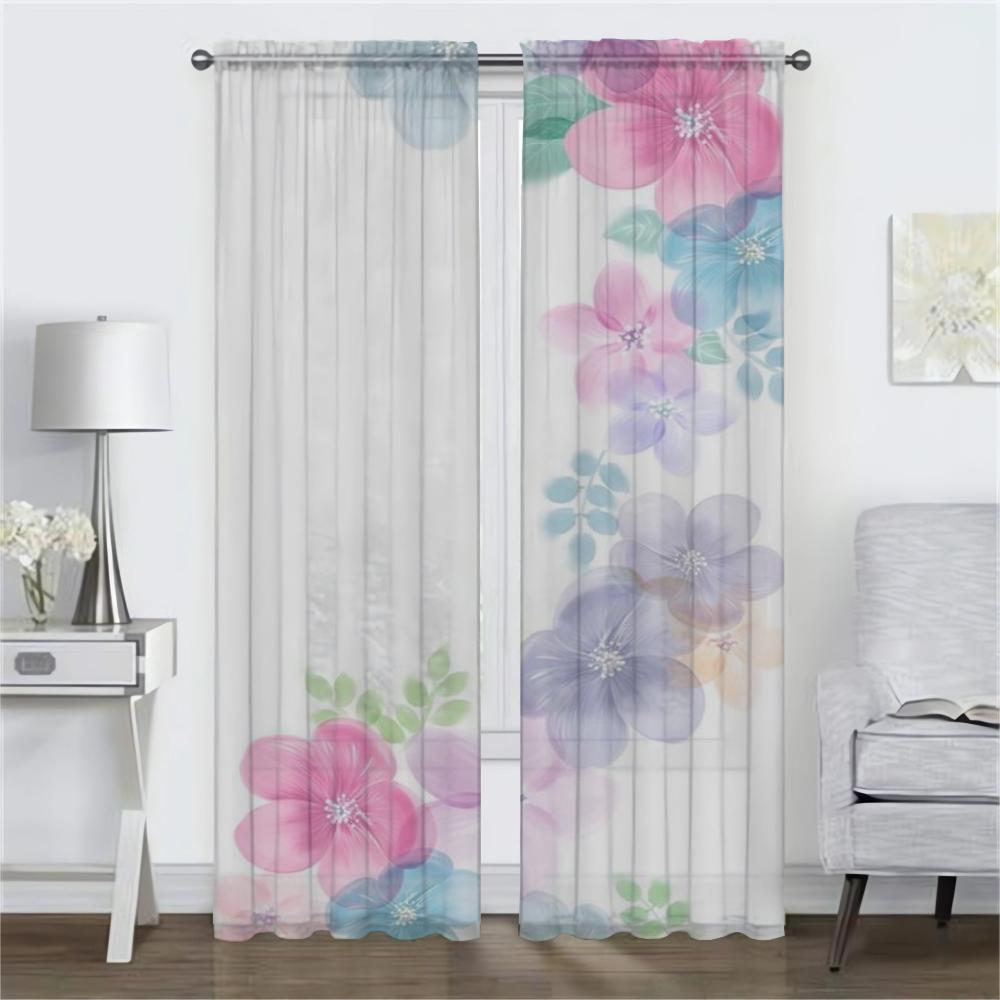 Blackout Curtain for Room 2 Panel A Little Flowers Kitchen Curtains Blinds Home Interior Curtains Tulle for Bedroom Shades Child