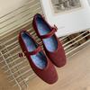 Fashion Bailamos 2025 Autumn Women Flat Shoes Fashion Round Toe Shallow Slip On Mary Jane Shoes Soft Flats Casual Dress Single Shoes
