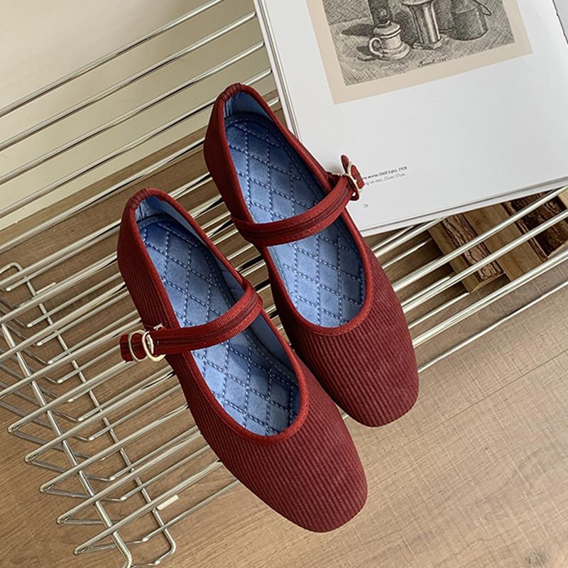 Fashion Bailamos 2025 Autumn Women Flat Shoes Fashion Round Toe Shallow Slip On Mary Jane Shoes Soft Flats Casual Dress Single Shoes
