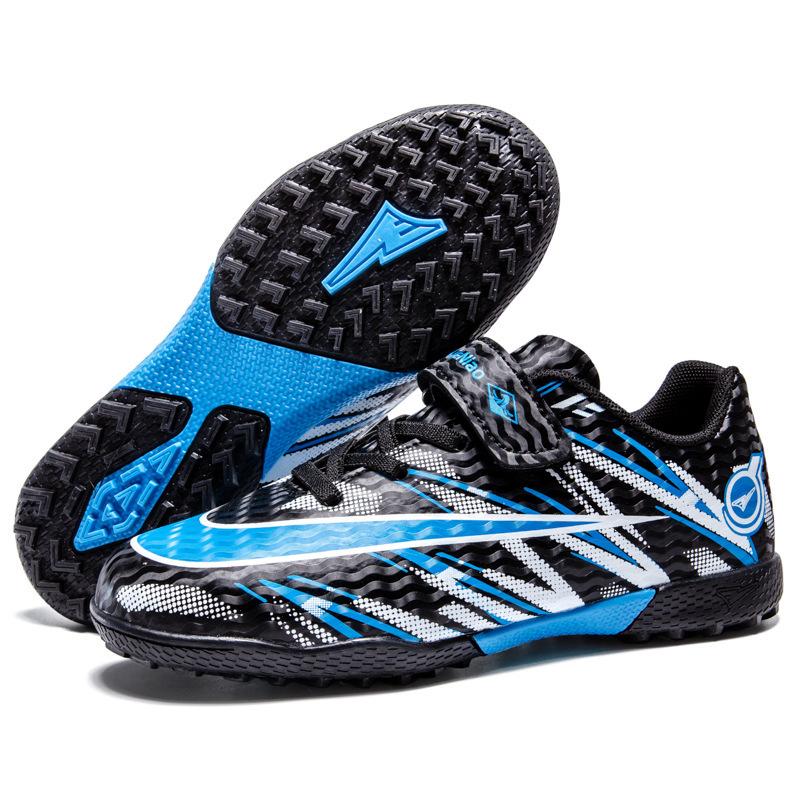 Children s men s and women s football shoes Velcro student professional training sneakers youth lawn broken nails football shoes 28
