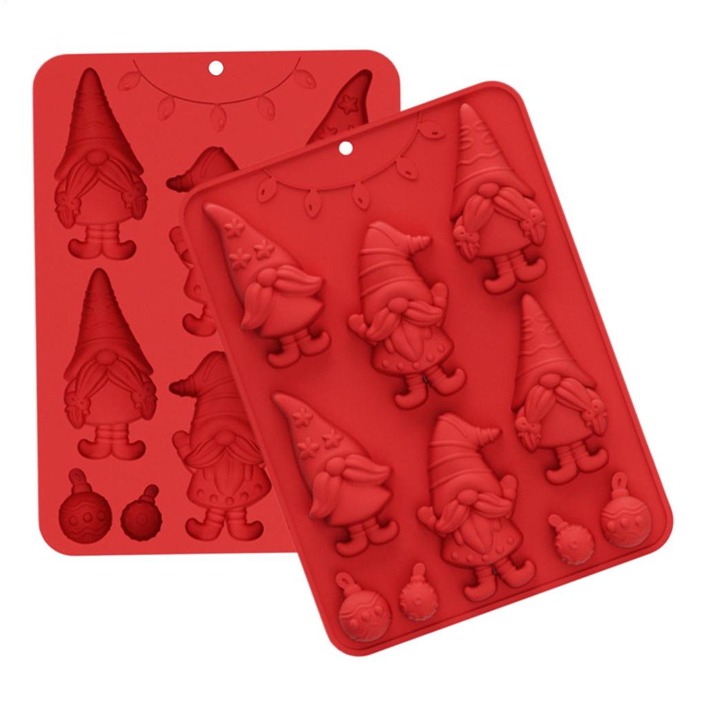 Christmas Silicone Baking Molds Christmas  Tree Gingerbread Santa Shape Cake Chocolate Mousse Mould Non-Stick DIY Holiday Tools