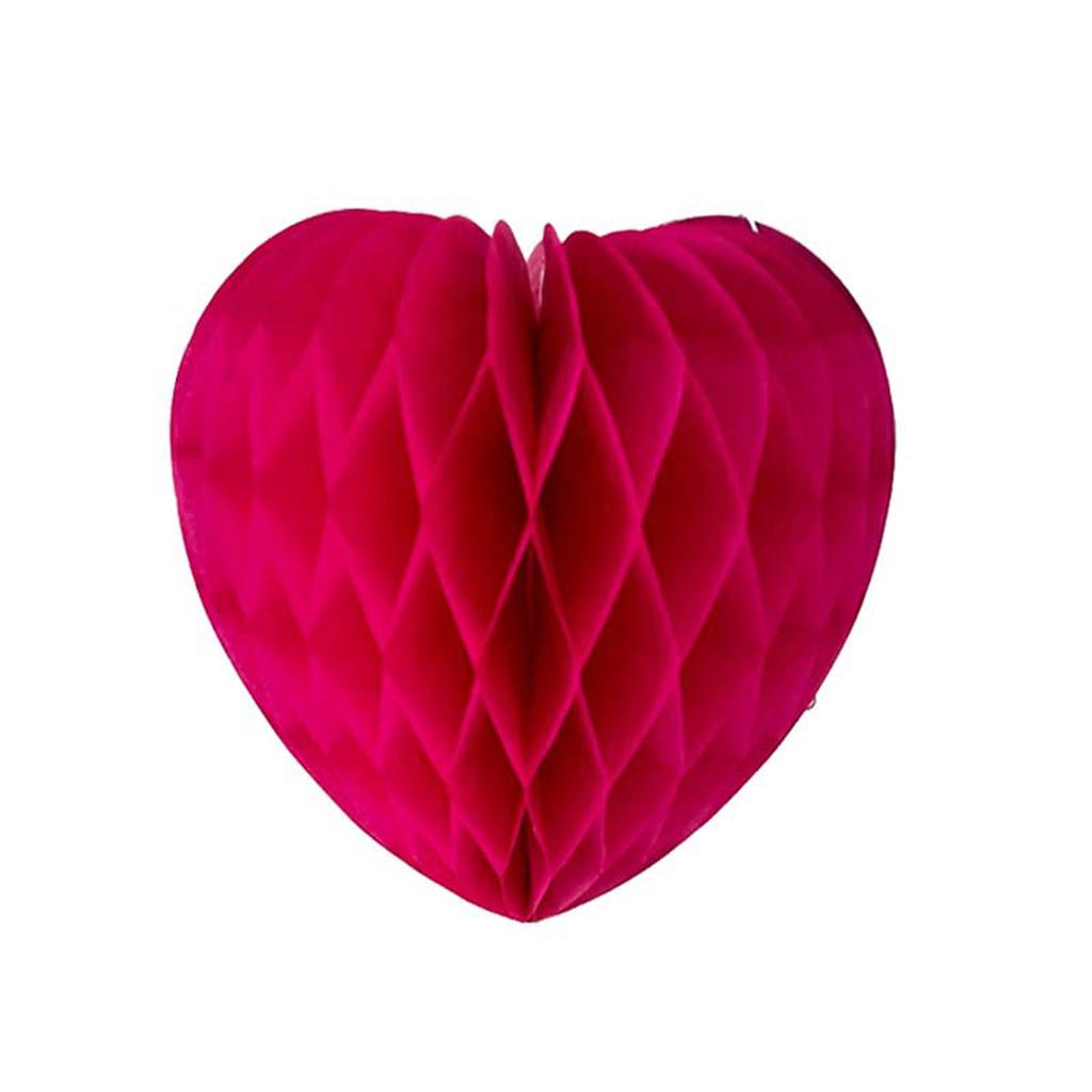 30cm Valentine's Day Party Decoration Heart,shaped Honeycomb Ball Hanging Ornament
