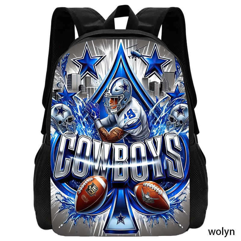 Football Rugby Pattern Simple Cute Backpack Student School Bag Computer Backpack