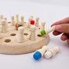 Wooden Chessboard Color Memory Chess Game Memory Concentration Training Wooden CHILDREN S Early Education Learning Playthings