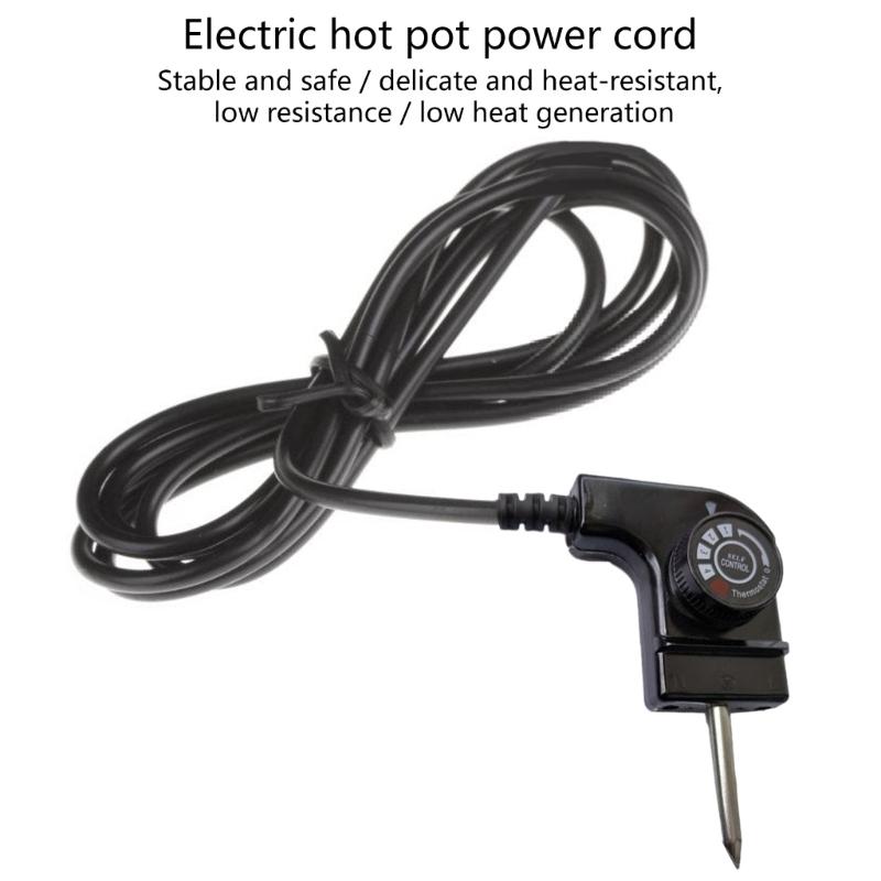 Cooking Device Power Cord Featuring 5 Temperature Setting Flame Retardant Materials and British Compliance