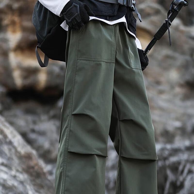 MaoRen Men's Straight-Fit Cargo Pants