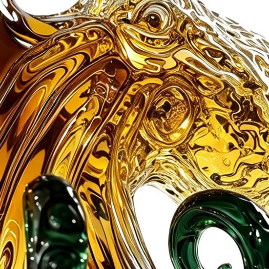Yousheng Octopus Shaped Whiskey Decanter, 3D Blown Glass Wine Bottle with Stopper, 400ml Handmade Lead-Free Barware, Creative Bar Decor Gift for
