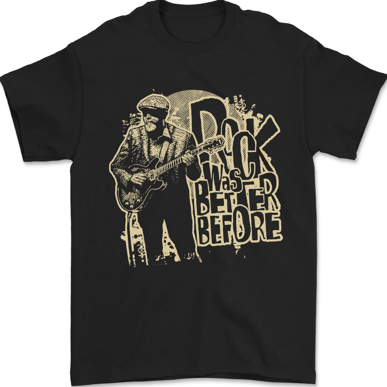 Rock Was Better Before Guitar Music Mens T-shirt Cotton XXXL