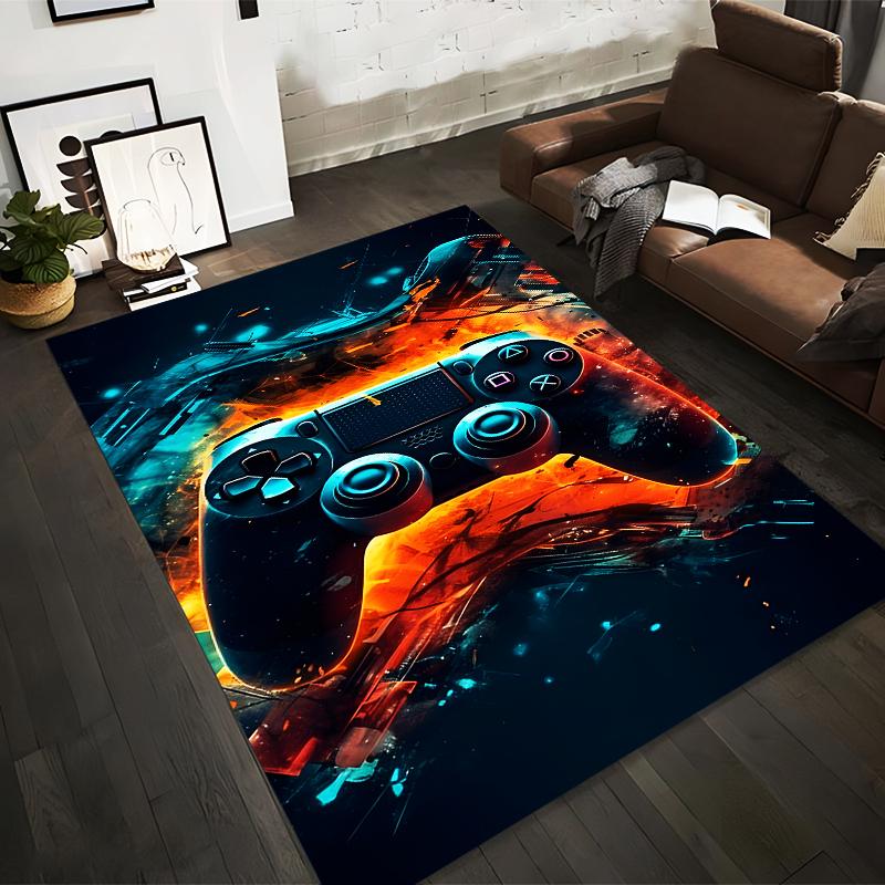 

Gaming Console Controller Design Carpet with Fiery Abstract Pattern Suitable for use as an anti-slip for living room bedroom sofas 40x60cm( 15x23in )