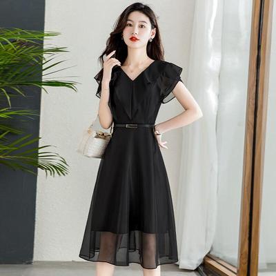 Kobel Women's Elegant High-Waist A-Line Midi Dress