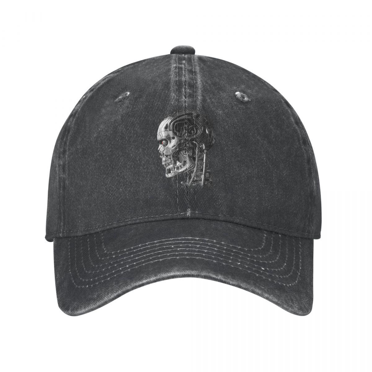

Робот-терминатор Бейсболка Модная потертая джинсовая кепка-snapback Унисекс Женская для улицы Бега Гольфа Кепки One Size