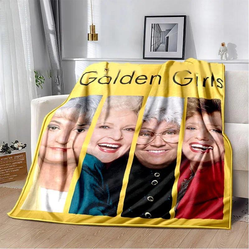 Classic Tv Throw Blanket Golden Girls Friend Ship Flannel Lightweight Plush Fuzzy Cozy Soft Blankets and Throws Custom Blankets