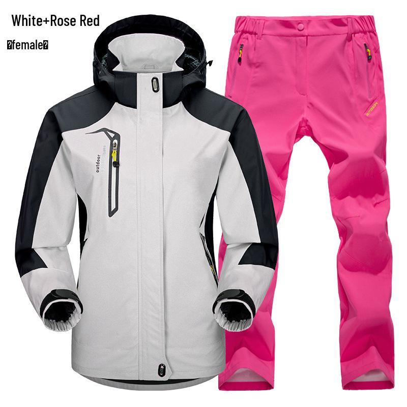 Outdoor Windbreaker Pants and Jacket Set for Men and Women - Windproof, Waterproof, Ideal for Spring/Autumn Hiking