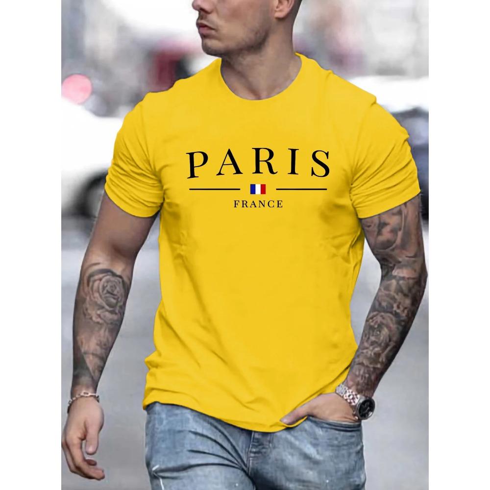 

Летняя мужская повседневная свободная футболка большого размера из 100% хлопка с французским узором и коротким рукавом XXL