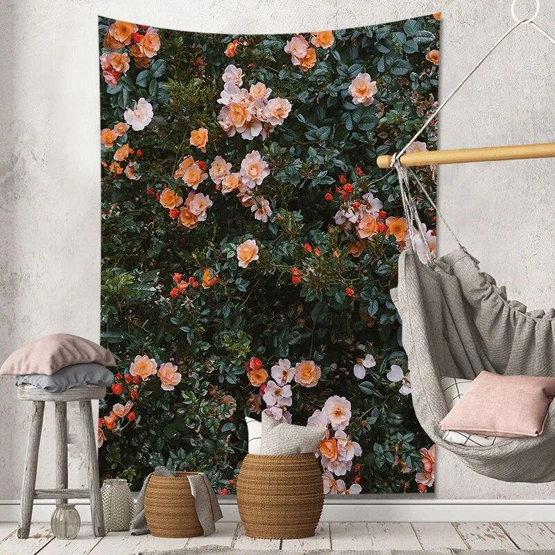 Decorative Tapestry Tulip Flowers Background Home Decoration Living Room Art Wall Covering