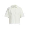 Sportbekleidung SS25 Bequem Weich Minimalistisch Lässig Kurzarmhemd Damen Tops Weiß JN0700